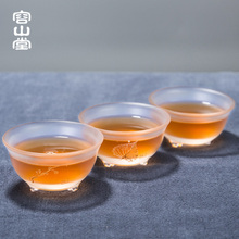 琉璃茶杯 单杯玻璃加厚小品茗杯主人杯单杯功夫茶盏 容山堂茗舍