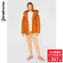 Stradivarius 中长款纯色长袖派克外套秋冬新款女装 05784777442图片