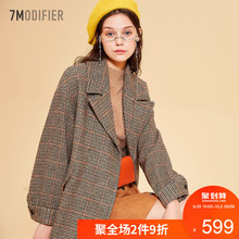 韩版毛呢外套女2018冬季新款百搭时尚宽松学生双面呢羊毛大衣女装图片