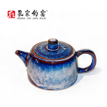 孔家钧窑瓷茶壶手工窑变工艺品功夫茶具陶瓷茶壶泡茶壶井栏壶