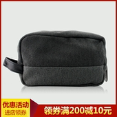全鋼拉鏈手提包化妝包收納袋 真皮 洗漱包旅行包編織帆布 倩碧男士