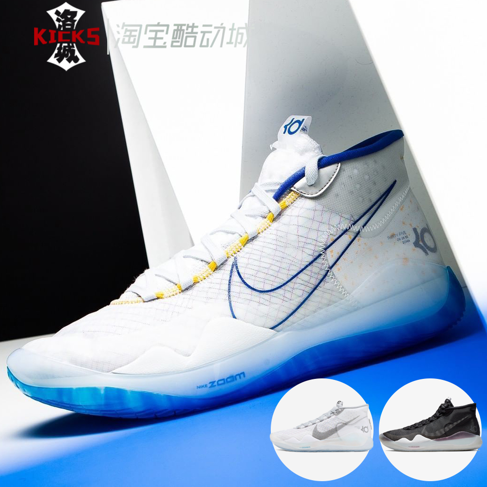 Nike Zoom KD12 杜兰特 黑白蓝勇士篮球鞋 AR4230-AR4229-001-100