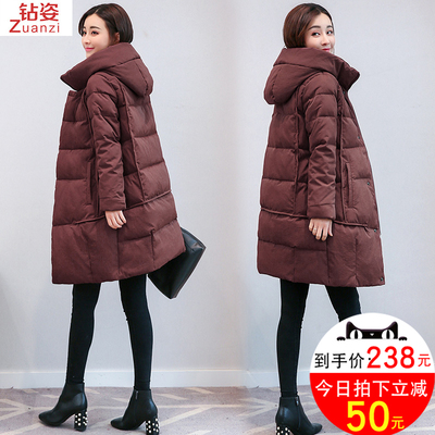 羽绒棉服女中长款2018冬装新款韩国版大码棉衣女修身反季棉袄外套