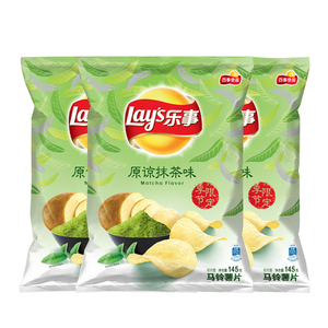 三袋乐事樱花抹茶马铃薯片