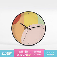 南十字星 现代简约卧室静音挂钟 石英挂钟客厅 原创设计几何系列