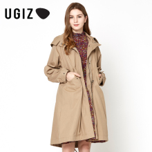 UGIZ2017年秋季女装纯色连帽风衣外套UCFA181A图片