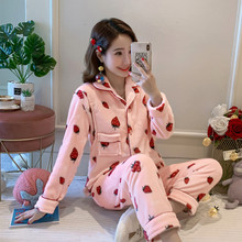 孕妇睡衣冬季加厚加绒法兰绒产妇月子服产后哺乳秋珊瑚绒保暖喂奶