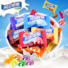 阿尔卑斯牛奶糖混合水果味硬糖500g结婚庆喜糖果小零食散装批发