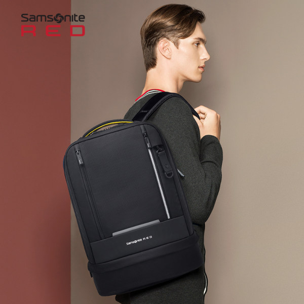 Samsonite/新秀丽潮流旅行双肩包男 防水商务背包多功能电脑包I84