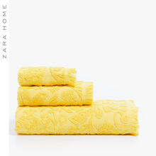 Zara Home 花卉提花棉质洗脸家用成人柔软毛巾 48082013300