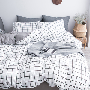 北欧格子简约四件套1.5/1.8m