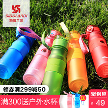 斯博兰帝儿童水杯水壶小学生运动吸管杯子便携塑料户外水壶