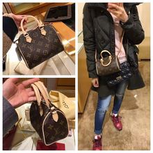 momo 迪拜采购 lv nano老花斜挎女包