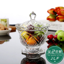 欧式糖果罐 玻璃糖罐 糖果盅储物罐零食罐带盖 玻璃罐子婚庆摆件