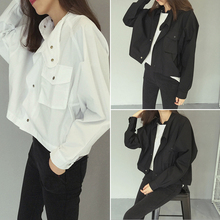 韩版休闲春季学生短款棒球服秋天长袖外衣秋衣服女装薄款工装外套