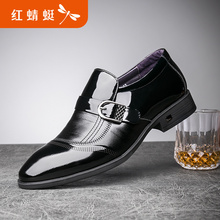 商场同款红蜻蜓商务正装鞋春季新款正品真皮绅士办公男鞋皮鞋