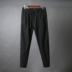 秋冬季男士小脚哈伦裤港风宽松束脚裤松紧腰弹力男装休闲长裤1030