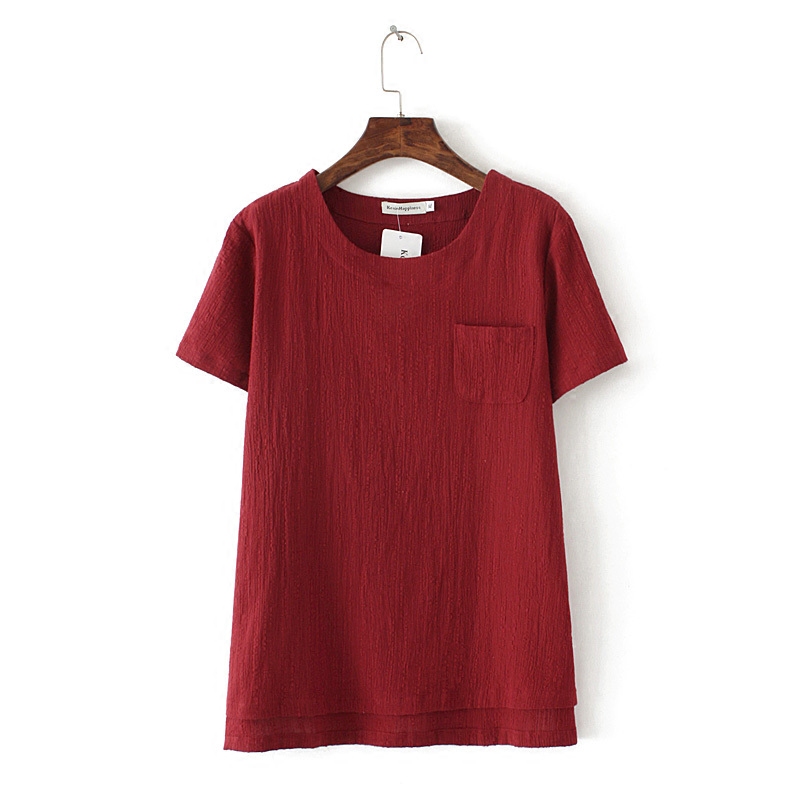 夏季中老年妈妈装上衣亚麻胖MM短袖宽松加肥