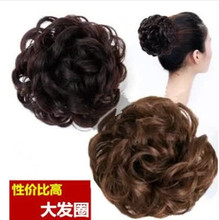 逼真假发发圈橡皮筋发包盘发拉花小丸子花苞女头花蓬松卷发大发圈