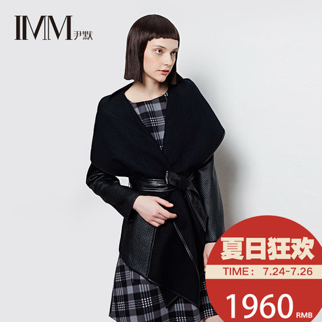 IMM尹默旗舰店女装春装新款专柜正品通勤个性绵羊皮皮衣外套商品大图