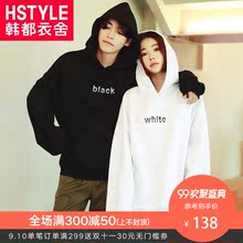 韩都衣舍2018韩版女装秋装新款潮宽松慵懒连帽情侣卫衣AA13368玎图片