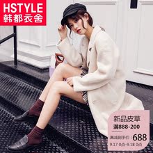 预售韩都衣舍2018韩版女装冬装新款羊剪绒派克皮草AA13655玎0915图片