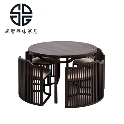 新中式样板房餐桌椅爆款
