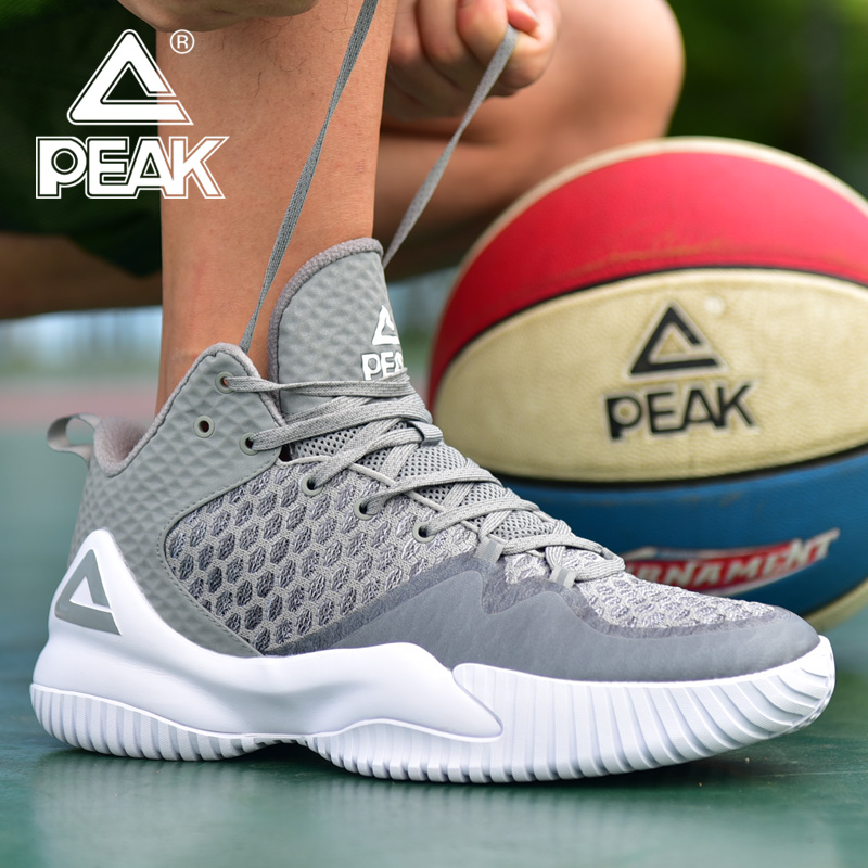 Peak Basketball Shoes Men's High Top Genuine Sports Shoes Summer Breathable and Durable Basketball Leather Men's Youth Running Shoes