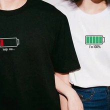 T恤衫 男女潮装 夏装 纯棉圆领短袖 韩版 字母印花情侣款 简约个性 新款