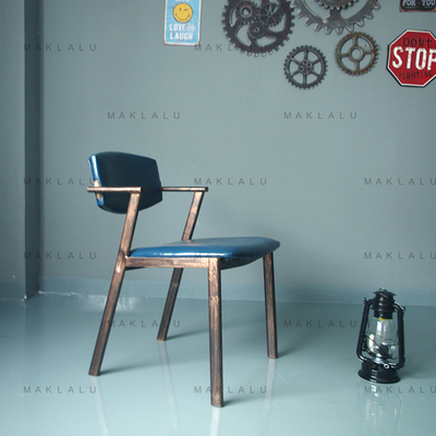 复古做旧椅子工业风餐厅咖啡厅休闲靠背椅简约现代创意设计师椅子特价