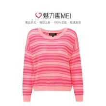 Juicy Couture 粉色全棉圆领条纹时尚女士长袖针织上衣图片
