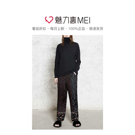 预售 Mo＆Co．/摩安珂 深宝蓝色高领针织衫商品大图