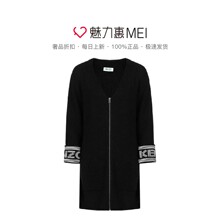 预售 KENZO/高田贤三 黑色拉链字母拼接V领女士秋冬针织开衫图片