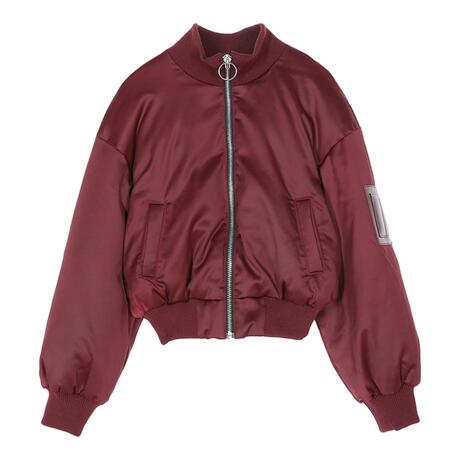预售 Mo＆Co．/摩安珂 酒红色短款女士羽绒服外套商品大图