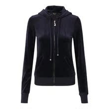 Juicy Couture 藏蓝色休闲运动女士连帽外套图片