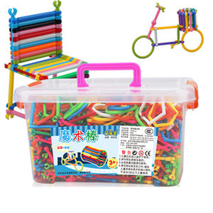 聪明魔术棒塑料积木玩具