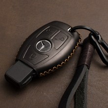 适用于奔驰B200A180扣GLE男S400S320汽车c180l真皮GLS450钥匙柏套