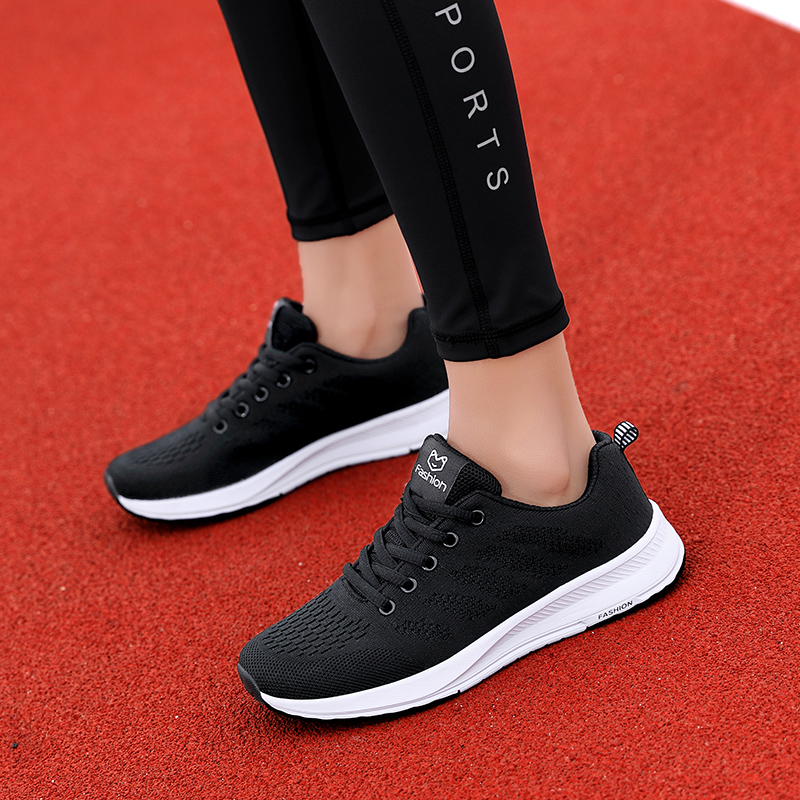 Dewey Jordan Women's Shoes Spring New Soft Sole Sports Shoes Female Student Breathable Running Shoes Versatile Casual Shoes 361