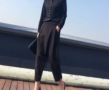 宽松显瘦不规则九分阔腿哈伦裤 37正品 时尚 秋冬韩版 尼奥魅力18D