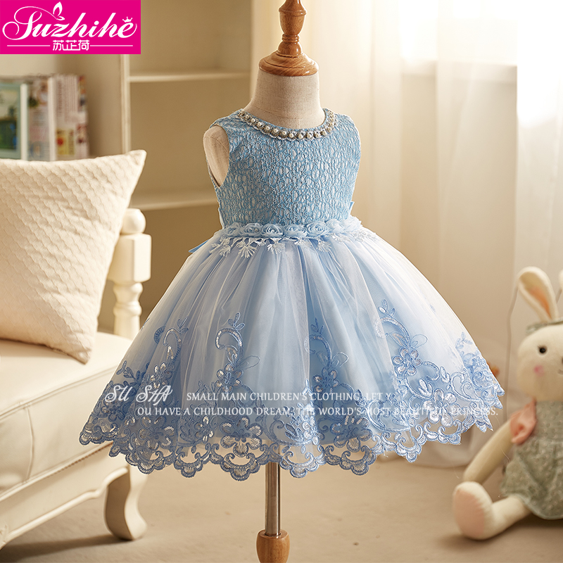 童装女童连衣裙夏装2018新款公主裙儿童婚纱
