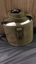 值得收 老式水壶 78水壶 经典 带饭盒水壶土黄色水壶 65式伞兵水壶
