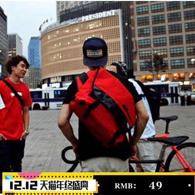 潮包死飞邮差包大高中学生书包女土酷运动 陈冠希单肩斜挎包男韩版
