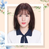 空气刘海补发块自然真发无痕齐流海3D头顶补发片女遮盖白发假发片