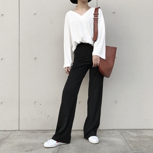 拖地裤女直筒阔腿裤瘦西装裤
