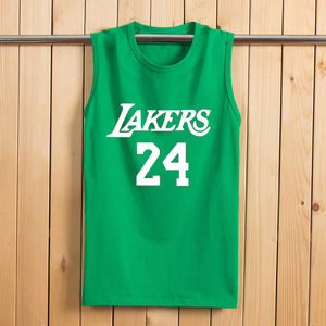 夏季无袖背心男纯棉圆领宽肩T恤男士加肥加大码坎肩薄款弹力背心