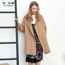 双面呢大衣加厚零羊绒2017新款秋冬季韩版中长款羊毛呢子外套女装图片