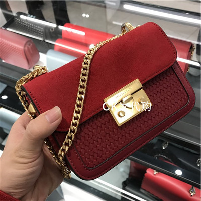 chilher&kavilon新加坡女包小C K2-80700798编织格纹饰链条斜跨包