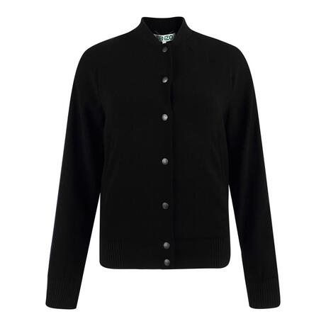 KENZO/高田贤三 女士黑色虎头LOGO刺绣休闲长袖外套商品大图
