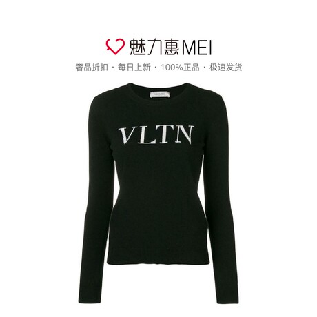 Valentino/华伦天奴 女士黑色羊毛长袖毛衣商品大图