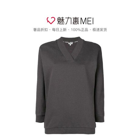 KENZO/高田贤三 女士灰色棉质V领运动衫商品大图